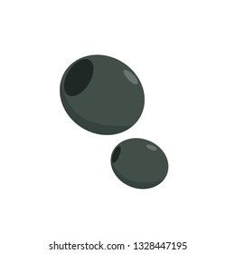  Black olives icon . Isolated vector illustration