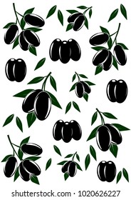 black olives seamless background
