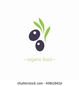 Black olives. Vector illustration