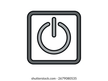 Icono de interruptor de encendido y apagado negro
