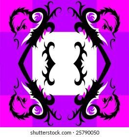 black on pink tattoo pattern design