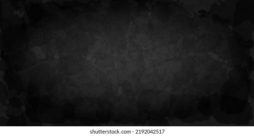 Black on black texture seamless pattern, vintage distressed grunge background vector illustration, black stone, concrete wall, watercolor backdrop