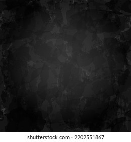 Black on black texture seamless pattern, vintage distressed grunge background vector illustration, black stone, concrete wall, watercolor backdrop
