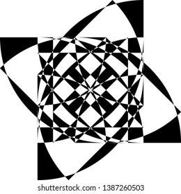 black on transparent background abstract arabesque intersections designer graphic