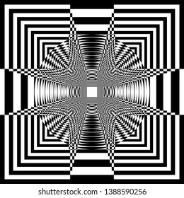 black on transparent background abstract arabesque optycal illusions designer graphic