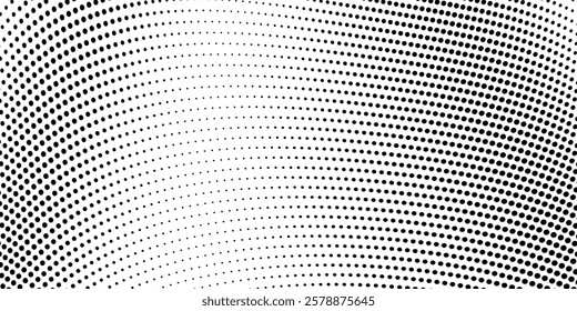 Black on white abstract dotted halftone background. seamless Polka dot