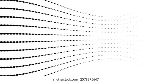 Black on white abstract dotted halftone background. seamless Polka dot