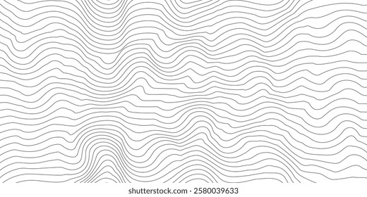 Black on white Abstract flowing wave lines background. Design element for technology, science, modern concept.vector eps 10	