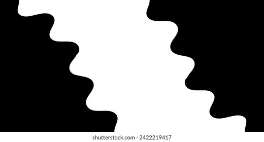 Schwarz auf weiß abstrakte Perspektive Linie Stripes mit 3D-Effekt einzeln auf weiß.