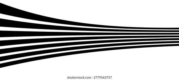 Línea perspectiva abstracta negra
