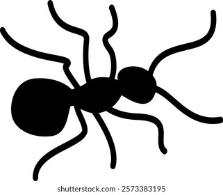 Black on white Ant silhouette