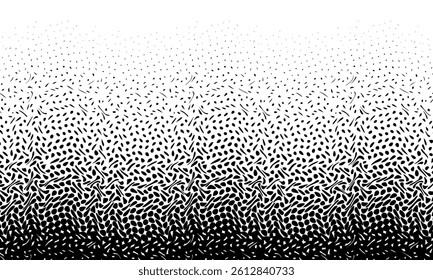 Black on white background. Black and white dissolve halftone grunge effect. Vector Illustration