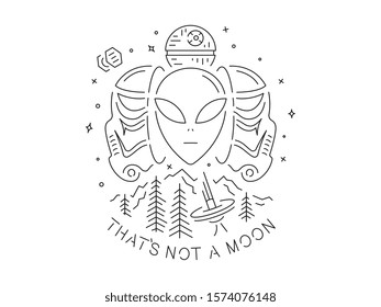 Black on white background Space alien troopers for any use