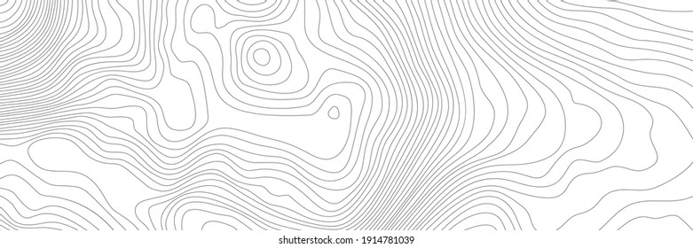 Black on white contours vector topography stylized height of the lines. The concept of a conditional geography scheme and the terrain path. Ultra wide size. Map on land vector terrain Illustration. - Shutterstock ID 1914781039