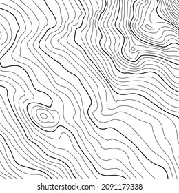 The black on white contours vector topography stylized height of the lines. The concept of a conditional geography scheme and the terrain path. Map on land vector terrain Illustration.