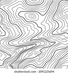 The black on white contours vector topography stylized height of the lines. The concept of a conditional geography scheme and the terrain path. Wide size. Map on land vector terrain Illustration.