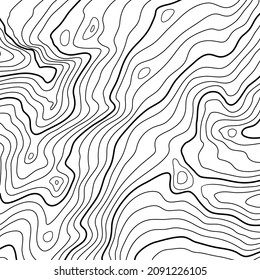 The black on white contours vector topography stylized height of the lines. The concept of a conditional geography scheme and the terrain path. Wide size. Map on land vector terrain Illustration.