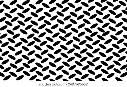 Black on white diamond steel pattern background	