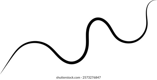 Black on white Horizontal zig zag line wave element. undulating zigzag, crisscross stripes