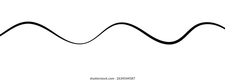Black on white Horizontal zig zag line wave element. undulating zigzag, crisscross stripes . Vector Illustration . EPS 20 . 