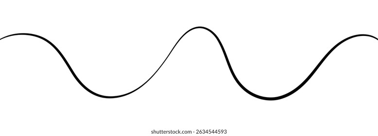 Black on white Horizontal zig zag line wave element. undulating zigzag, crisscross stripes . Vector Illustration . EPS 20 . 