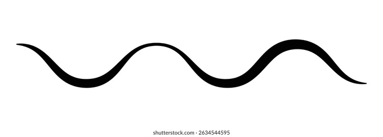 Black on white Horizontal zig zag line wave element. undulating zigzag, crisscross stripes . Vector Illustration . EPS 20 . 