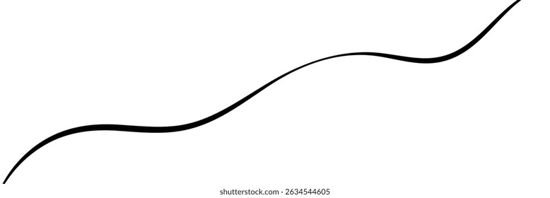Black on white Horizontal zig zag line wave element. undulating zigzag, crisscross stripes . Vector Illustration . EPS 20 . 