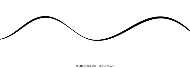 Black on white Horizontal zig zag line wave element. undulating zigzag, crisscross stripes . Vector Illustration . EPS 20 . 