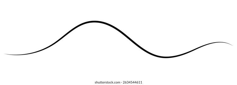 Black on white Horizontal zig zag line wave element. undulating zigzag, crisscross stripes . Vector Illustration . EPS 20 . 