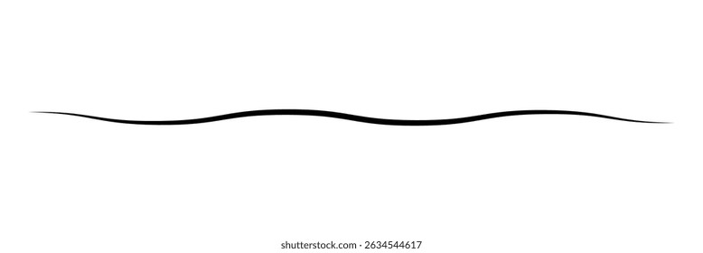 Black on white Horizontal zig zag line wave element. undulating zigzag, crisscross stripes . Vector Illustration . EPS 20 . 