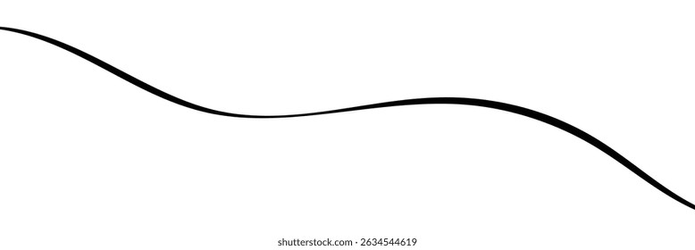 Black on white Horizontal zig zag line wave element. undulating zigzag, crisscross stripes . Vector Illustration . EPS 20 . 