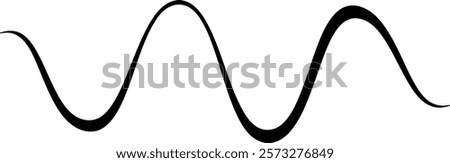 Black on white Horizontal zig zag line wave element. undulating zigzag, crisscross stripes