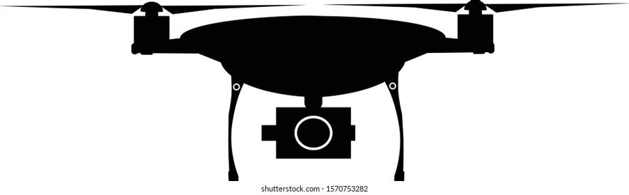 black on white image of a drone or quadcopter