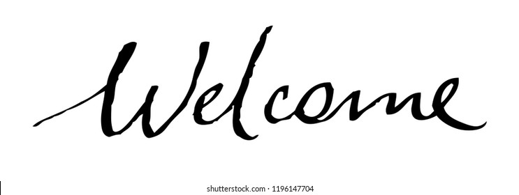 Black on white inscription. Stylish calligraphy, can be used for a poster, or for publications.Color vector illustration. Can be used in social networks, for articles, publications, postcards, print.