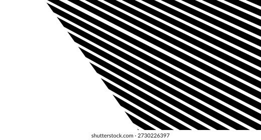 Preto sobre listras de linha de perspectiva branca com efeito dimensional 3d