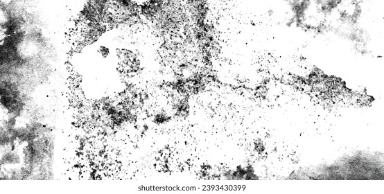 Black on White Scratched Grunge Urban Background Texture Vector. Dust Overlay vintage old concrete wall Distress Grainy Grungy Effect. Easy to Use Abstract Stock Vector Template