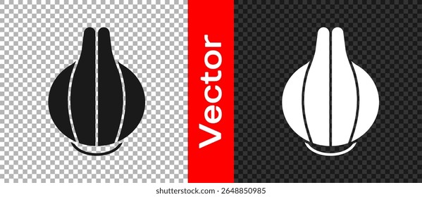 Black Onion icon isolated on transparent background.  Vector