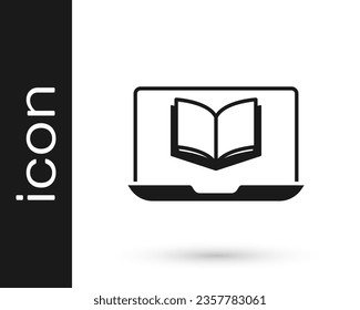 Black Online class icon isolated on white background. Online education concept.  Vector