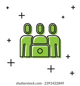 Icono de clase Black Online aislado en fondo blanco. Concepto de educación en línea.  Ilustración vectorial