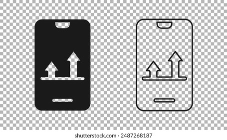 Black Online sports betting icon isolated on transparent background. Sport bet bookmaker. Betting online make money.  Vector
