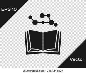Black Open book icon isolated on transparent background.  Vector Illustration