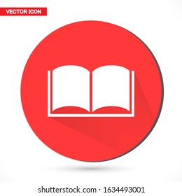 Black open book with text icon. vector icon be used as logo for bookstore or shop, vector icon library, educational or learning concept etc.vector icon