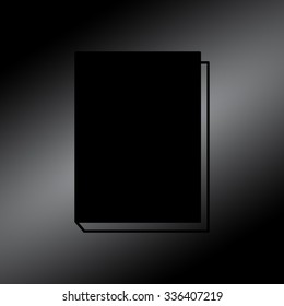 Black Open book - vector icon