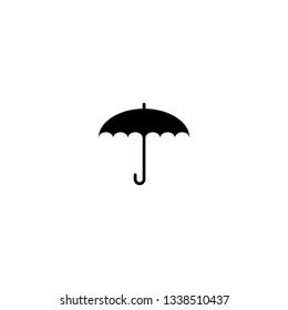 Black opened umbrella icon