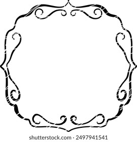 Black openwork frame, banner design.