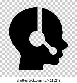 Black Operator toolbar pictogram. Vector pictograph style is a flat symbol on chess transparent background.