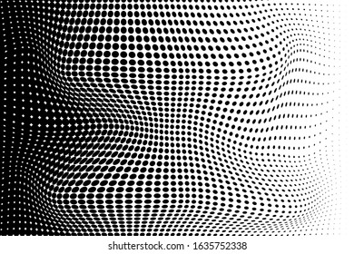 Black optical art on white background.