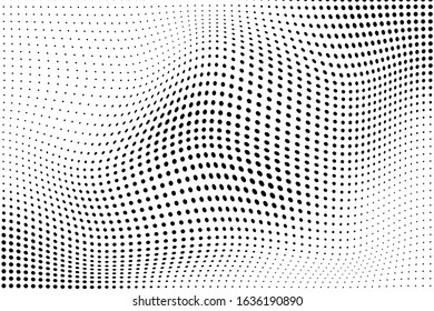 Black optical art on white background.