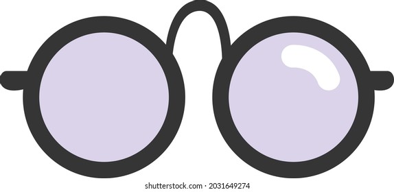 Gafas ópticas negras, vector de ilustración, sobre un fondo blanco.