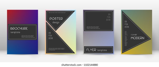 Black optimal template for Brochure, Annual Report, Magazine, Poster, Corporate Presentation, Portfolio, Flyer. Actual color transition cover page.